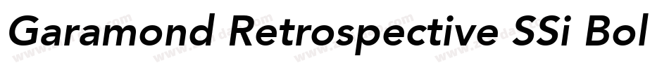 Garamond Retrospective SSi Bold Italic字体转换
